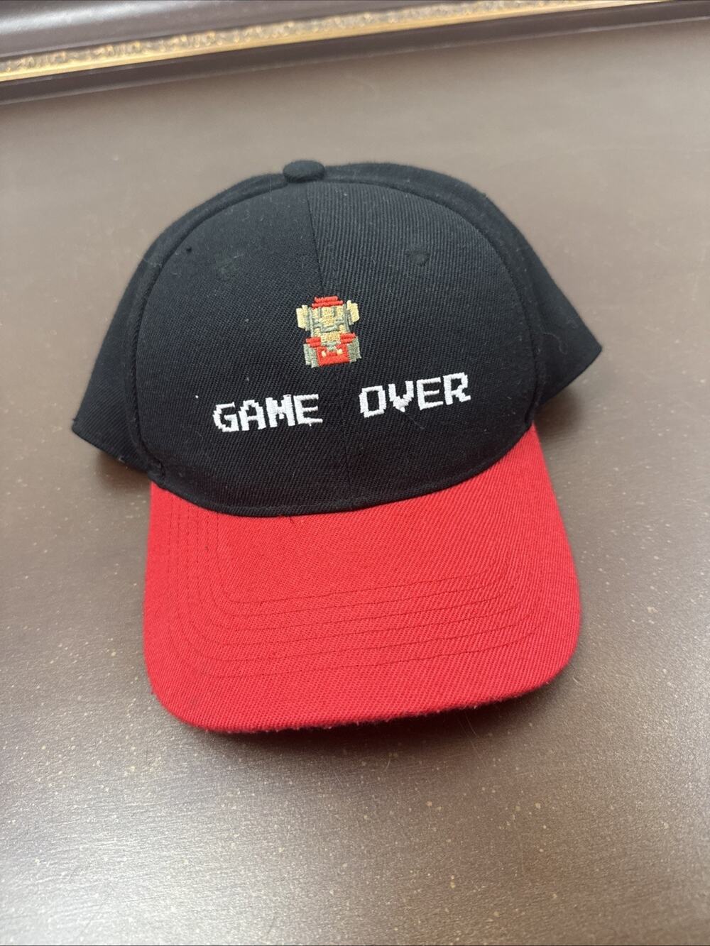 Game Over, Mario Bros Ball Cap or Hat, Snapback, Licensed, Red/ Black, Nintendo